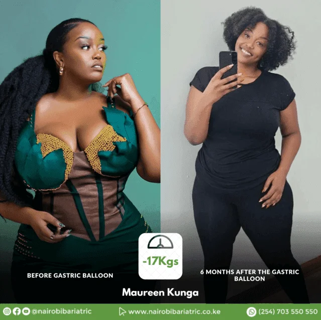 Maureen Kunga weight loss journey photo
