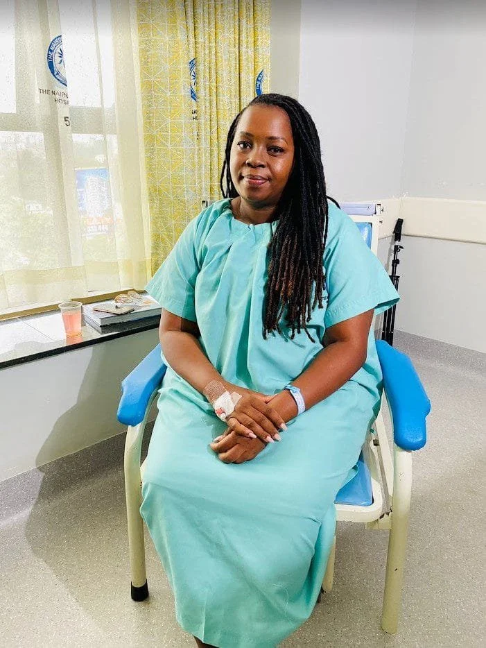 Julie Kariuki healthy and active post-procedure