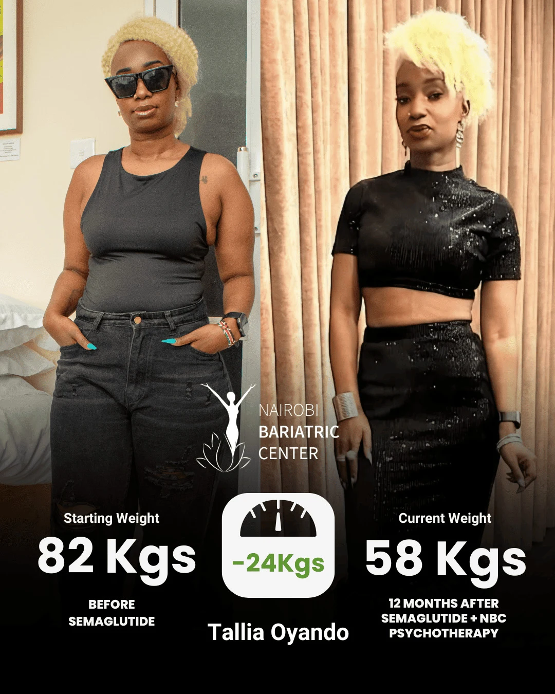 Talia Oyando Before and After Weight Loss